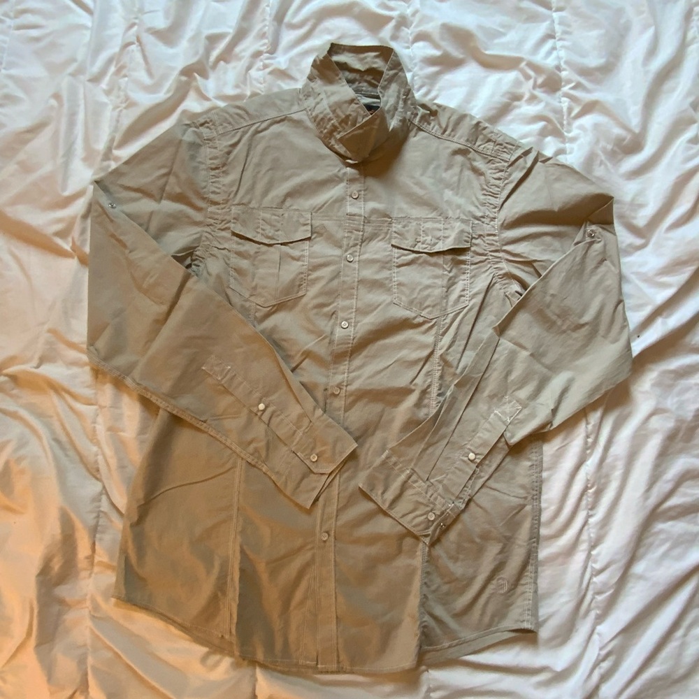 Been Sherman, very light cotton shirt, size L pit to pit 21”, extremely fine l